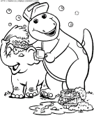 coloriage heros barney