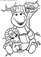 coloriage heros barney