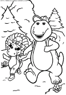 coloriage heros barney