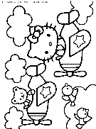 coloriage heros hello kitty