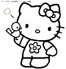 coloriage heros hello kitty