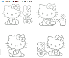 coloriage heros hello kitty