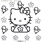 coloriage heros hello kitty