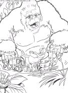 coloriage heros king kong