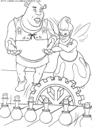 coloriage heros shrek 2