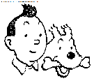 coloriage heros tintin