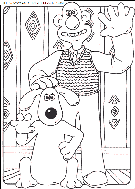 coloriage heros wallace et gromit