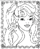 coloriage le portrait de barbie