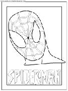 coloriage le visage de spiderman