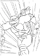 coloriage les tortues ninja leonardo pret a attaquer