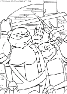 coloriage les tortues ninja raphael et leonardo se forment au combat