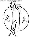 coloriage lettre oiseaux lettre o