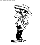 coloriage lucky luke joe dalton