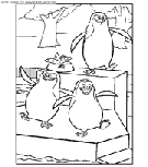 coloriage madagascar pingouins
