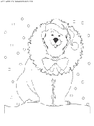 coloriage noel un ours avec un bonnet