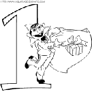 coloriage nombres rue sesame chiffre1