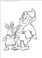 coloriage oui oui potiron et la dame lapin