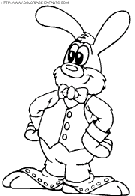 coloriage paques lapin elegant