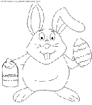 coloriage paques un lapin offre un oeuf