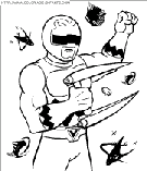 coloriage power rangers dustin se defendant