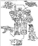 coloriage power rangers les transformations du robot