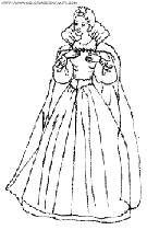 coloriage princesse belle pour le bal