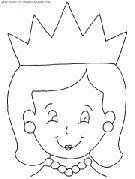 coloriage princesse tete de princesse