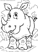 coloriage rhinoceros