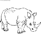 coloriage rhinoceros