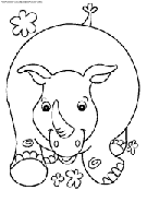 coloriage rhinoceros