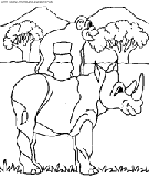 coloriage rhinoceros