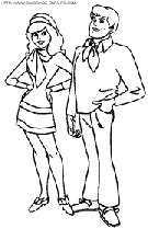 coloriage scoobydoo fred et daphne