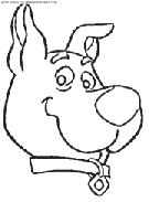 coloriage scoobydoo la tete du chien scooby