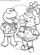 coloriage baby muppets