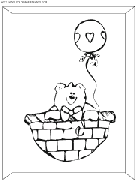 coloriage st valentin un ours avec un ballon