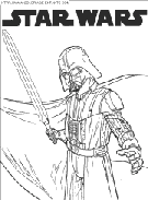 coloriage star wars affiche de dark vador