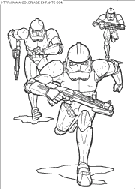 coloriage star wars clones en attaque