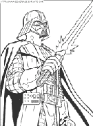 coloriage star wars dark vador avec son epee