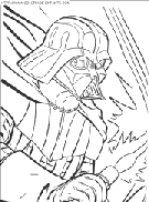 coloriage star wars dark vador se defend