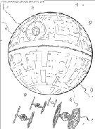 coloriage star wars etoile noire