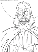 coloriage star wars portrait de dark vador