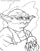 coloriage star wars yoda