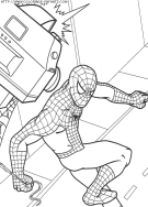 coloriage super heros spiderman