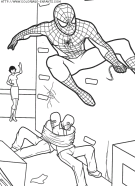 coloriage super heros spiderman