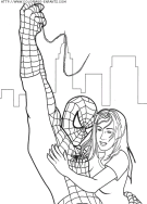 coloriage super heros spiderman