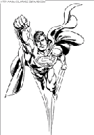 coloriage superman arrivant