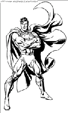 coloriage superman attend son adversaire