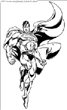 coloriage superman montrant sa force