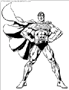 coloriage superman vainqueur