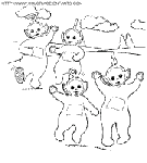 coloriage teletubbies dansez avec nous